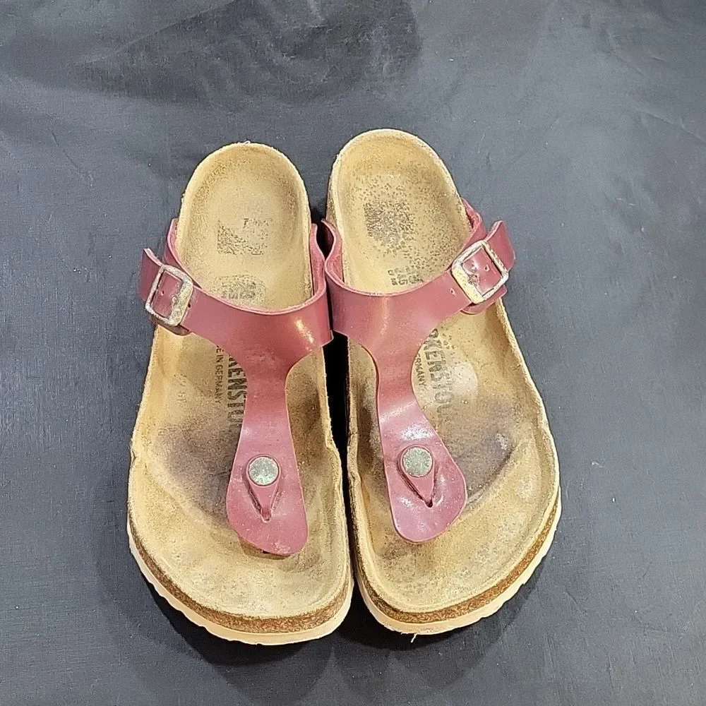 BIRKENSTOCK GIZEH SANDAL WASHED METALLIC